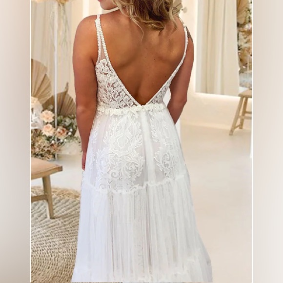 Romantic Ivory Beachy/Boho Wedding Dress - NWT - Picture 3 of 8